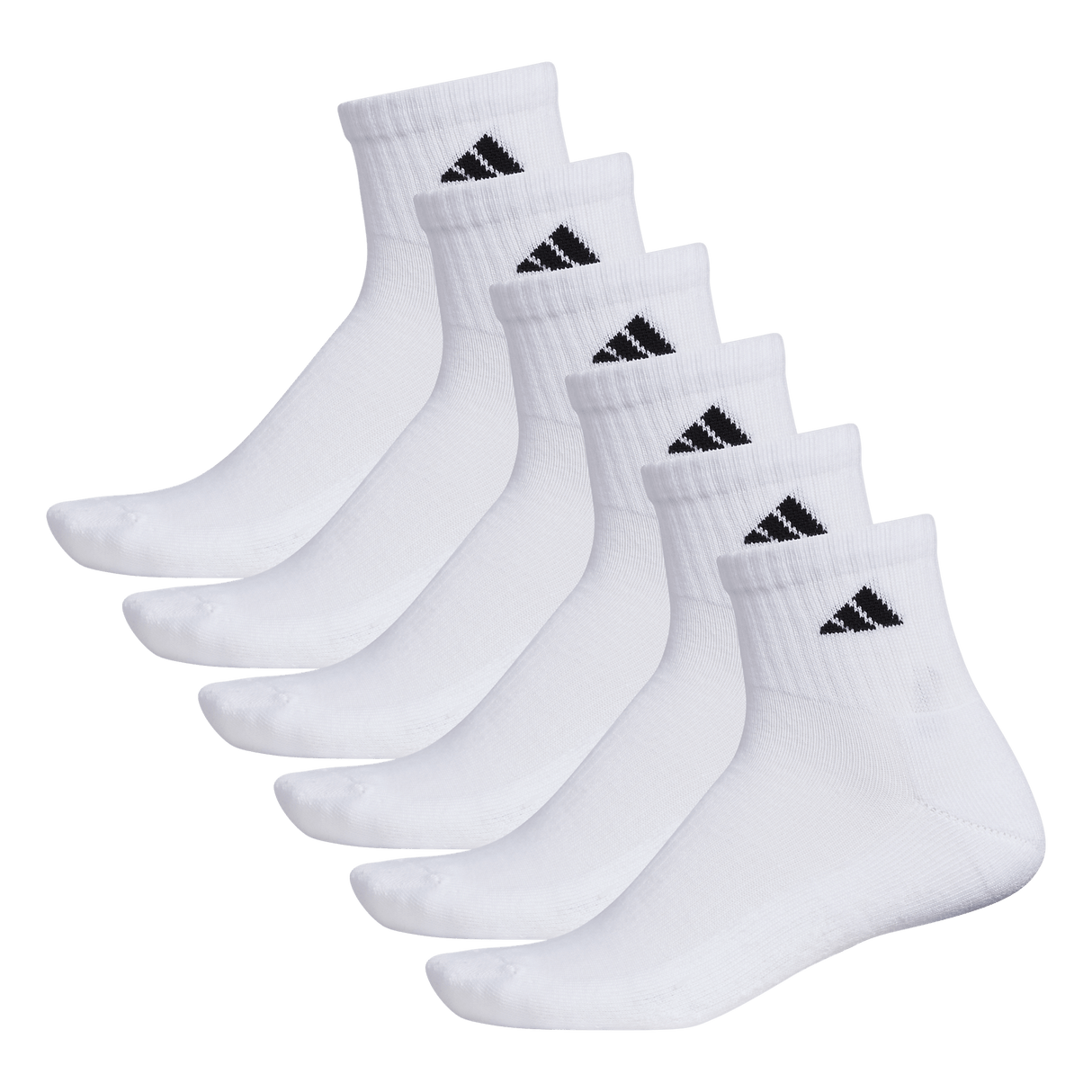 adidas Men's Athletic Cushioned 6-Pack Quarter Sock-6