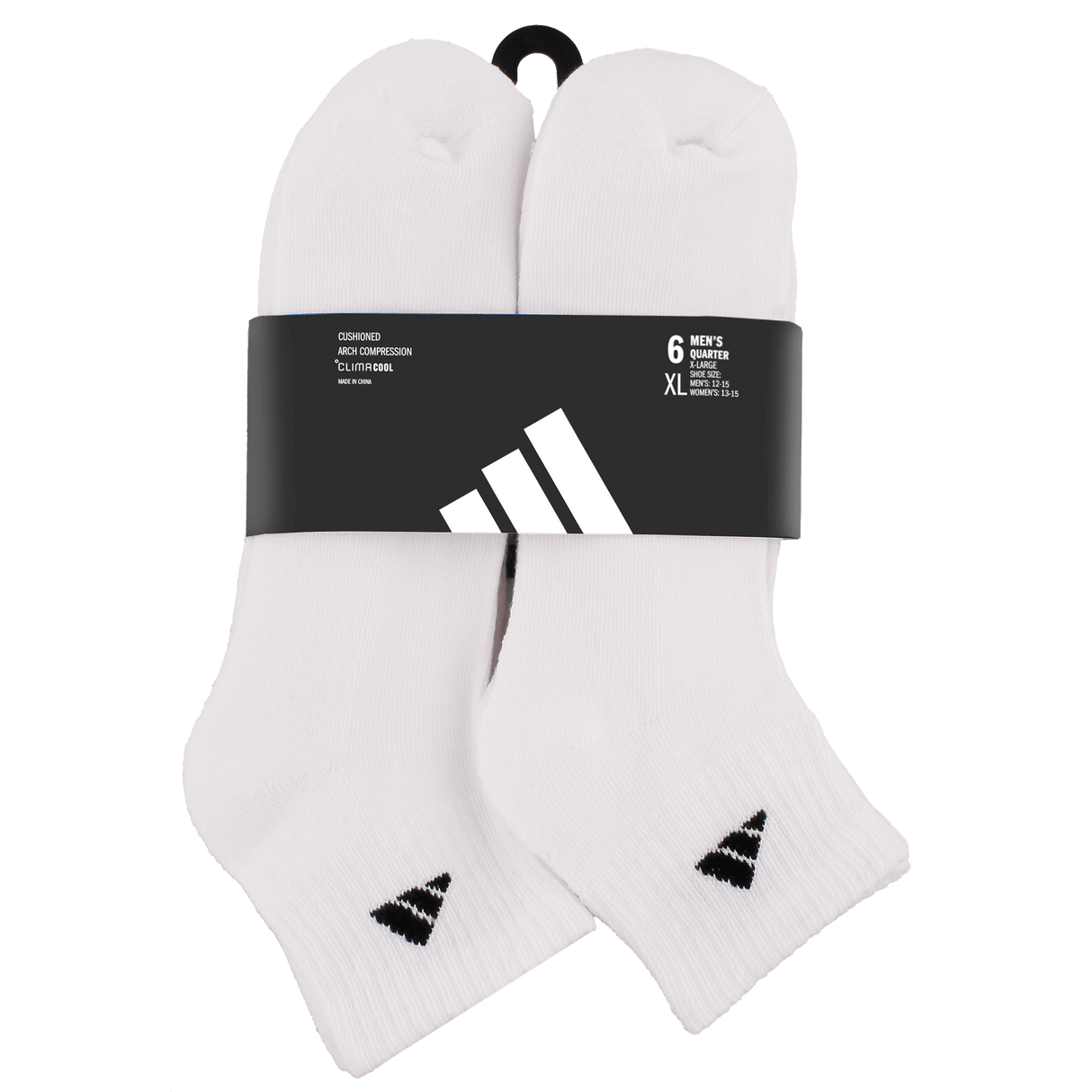 adidas Men's Athletic Cushioned 6-Pack Quarter Sock-7