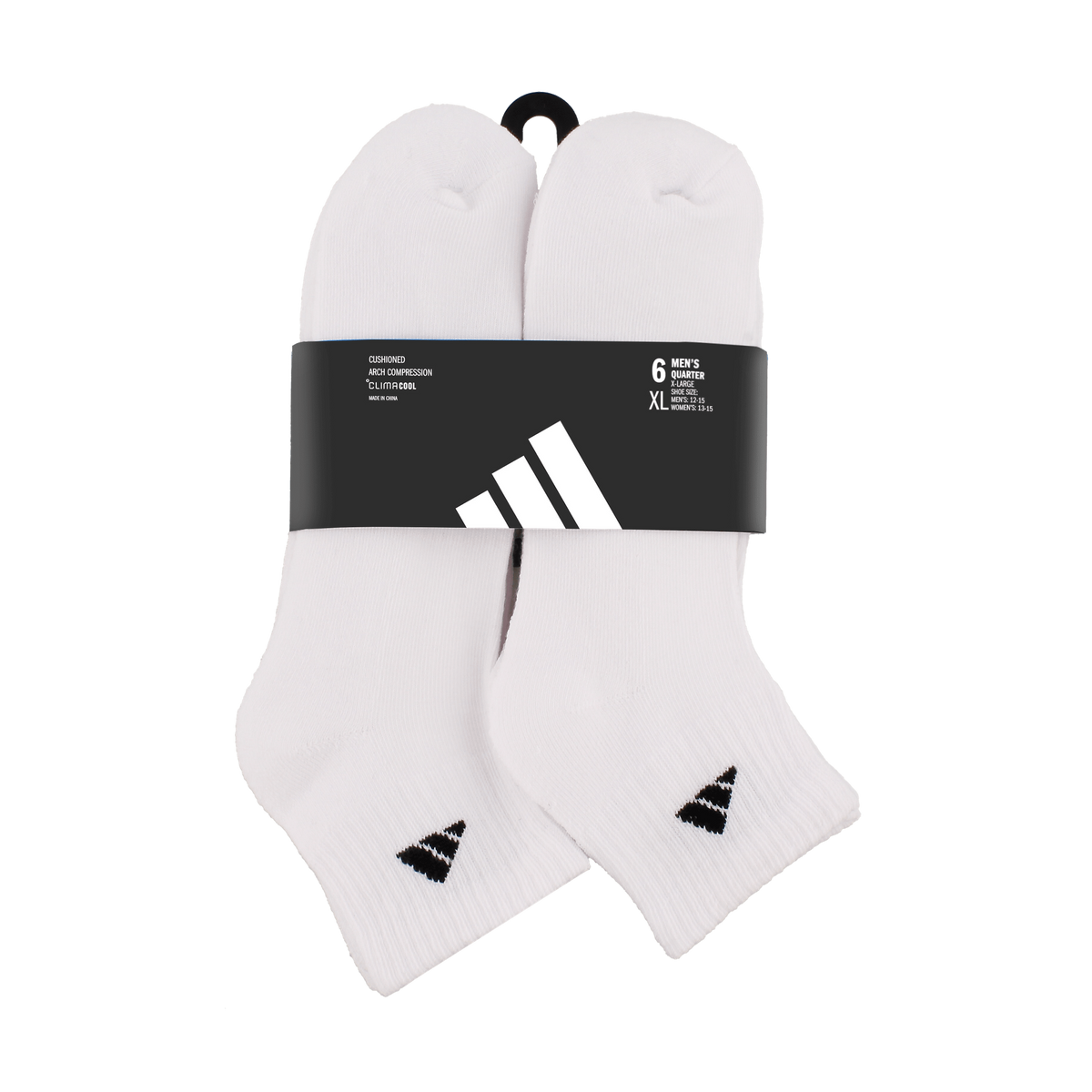 adidas Men's Athletic Cushioned 6-Pack Quarter Sock-7