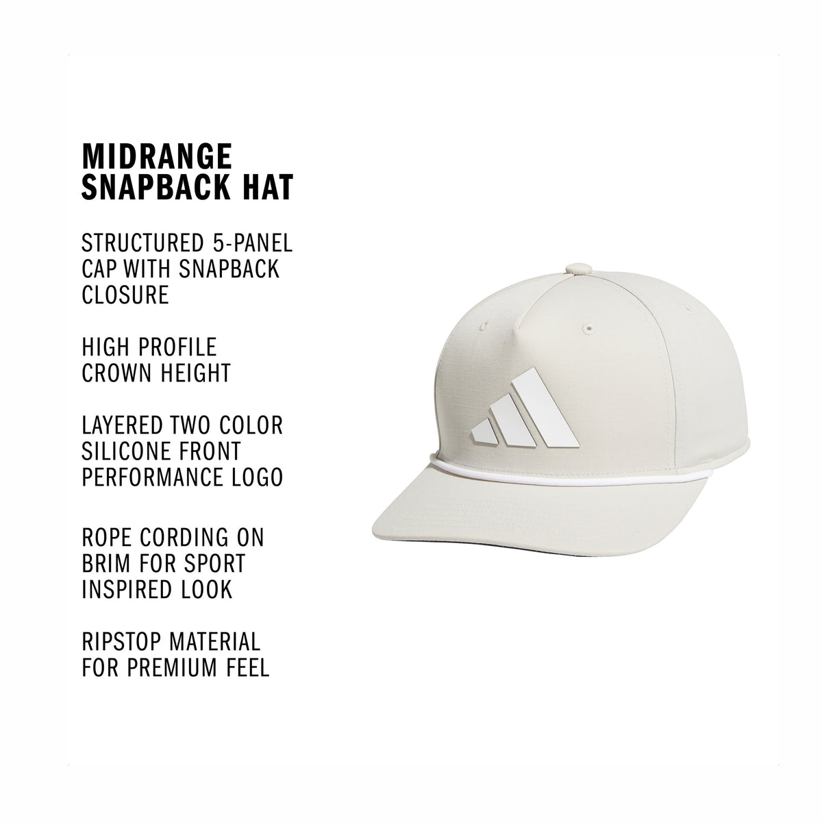 adidas Men's Midrange Snapback Hat-2