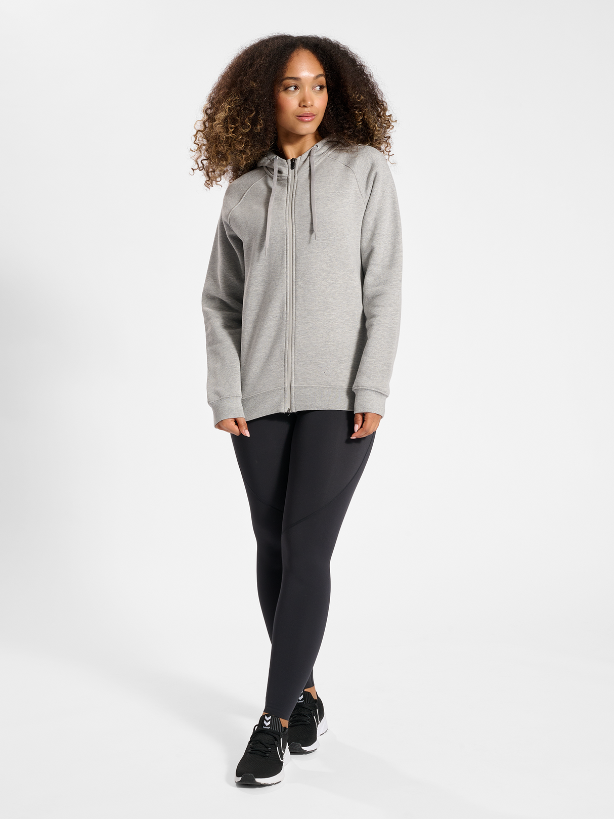 hummel Women's Red Heavy Zip Hoodie-4