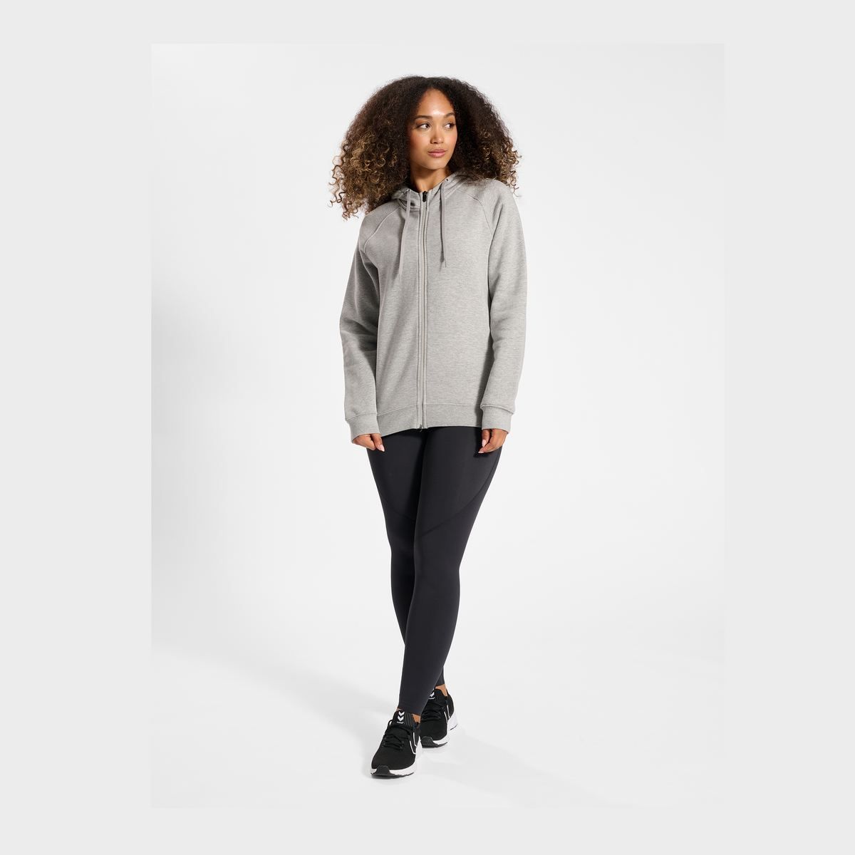 hummel Women's Red Heavy Zip Hoodie-4