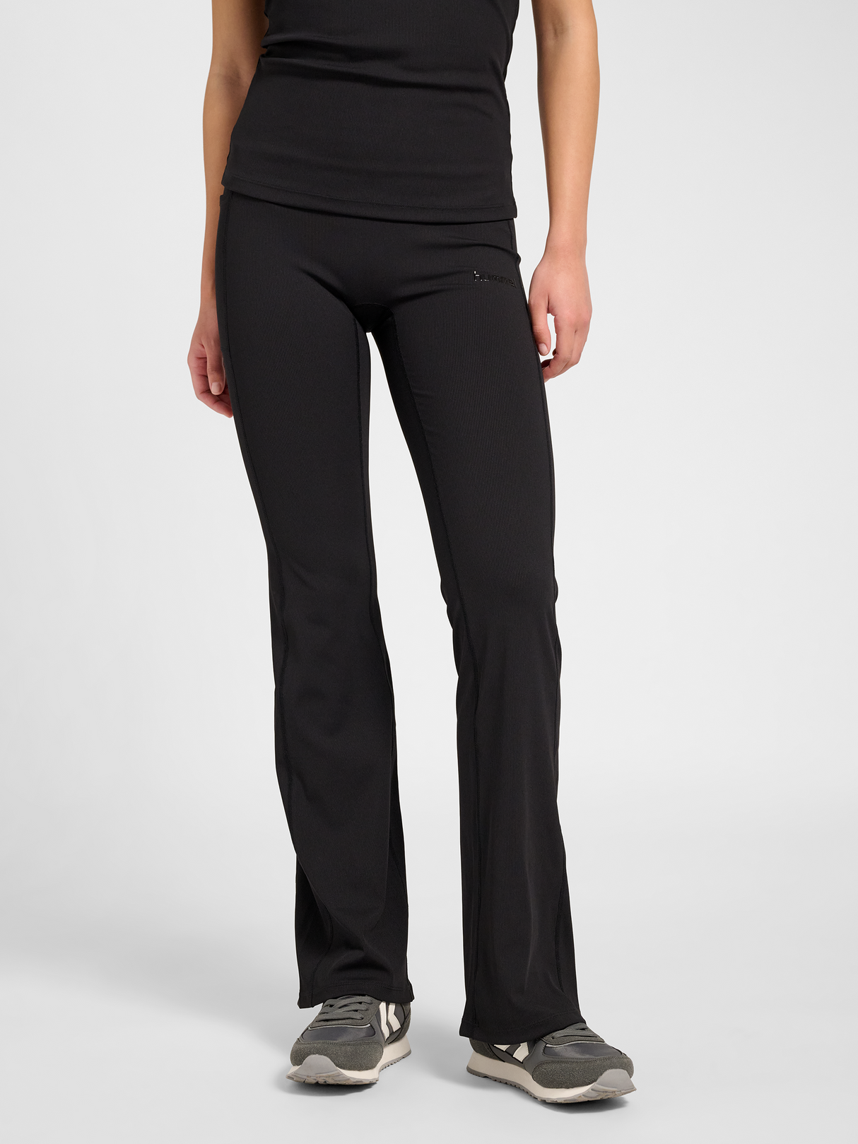 hummel Women's Prima Rib Straight Leg High Waist Tights-6