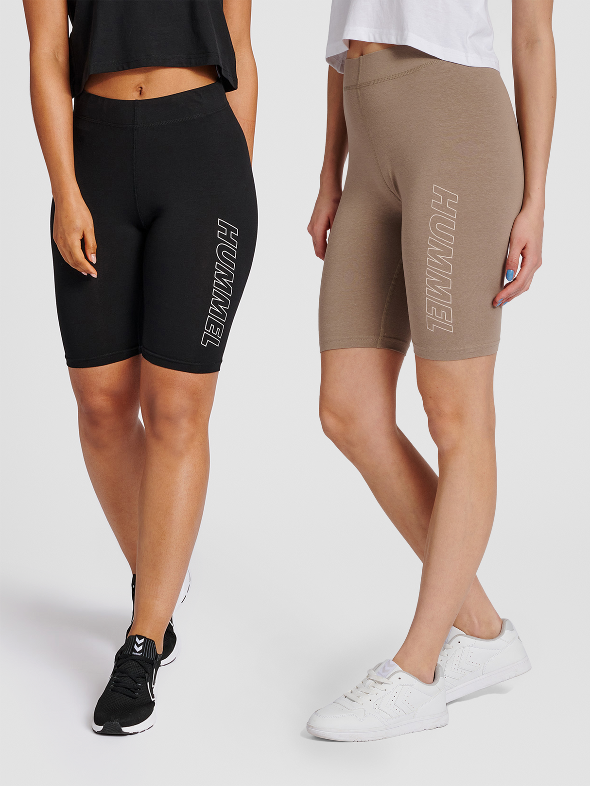hummel Women's Training Essentials Maja 2-Pack Mid Waist Tight Shorts-1