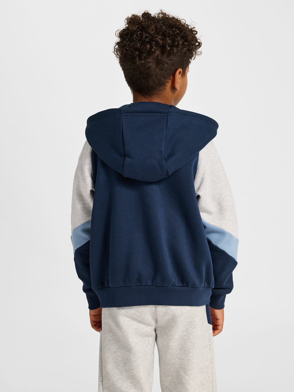 hummel Youth Loose Blocked Zip Hoodie-5