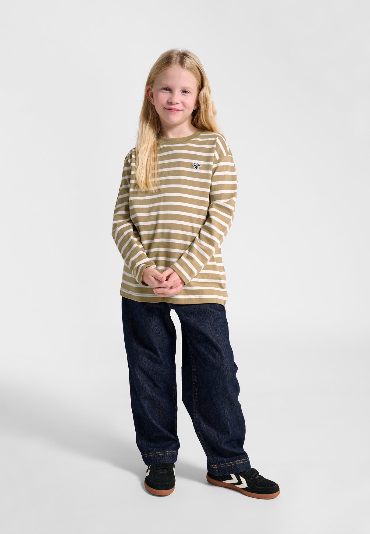 hummel Youth Loose Stripe Long Sleeve T-Shirt Bee-6
