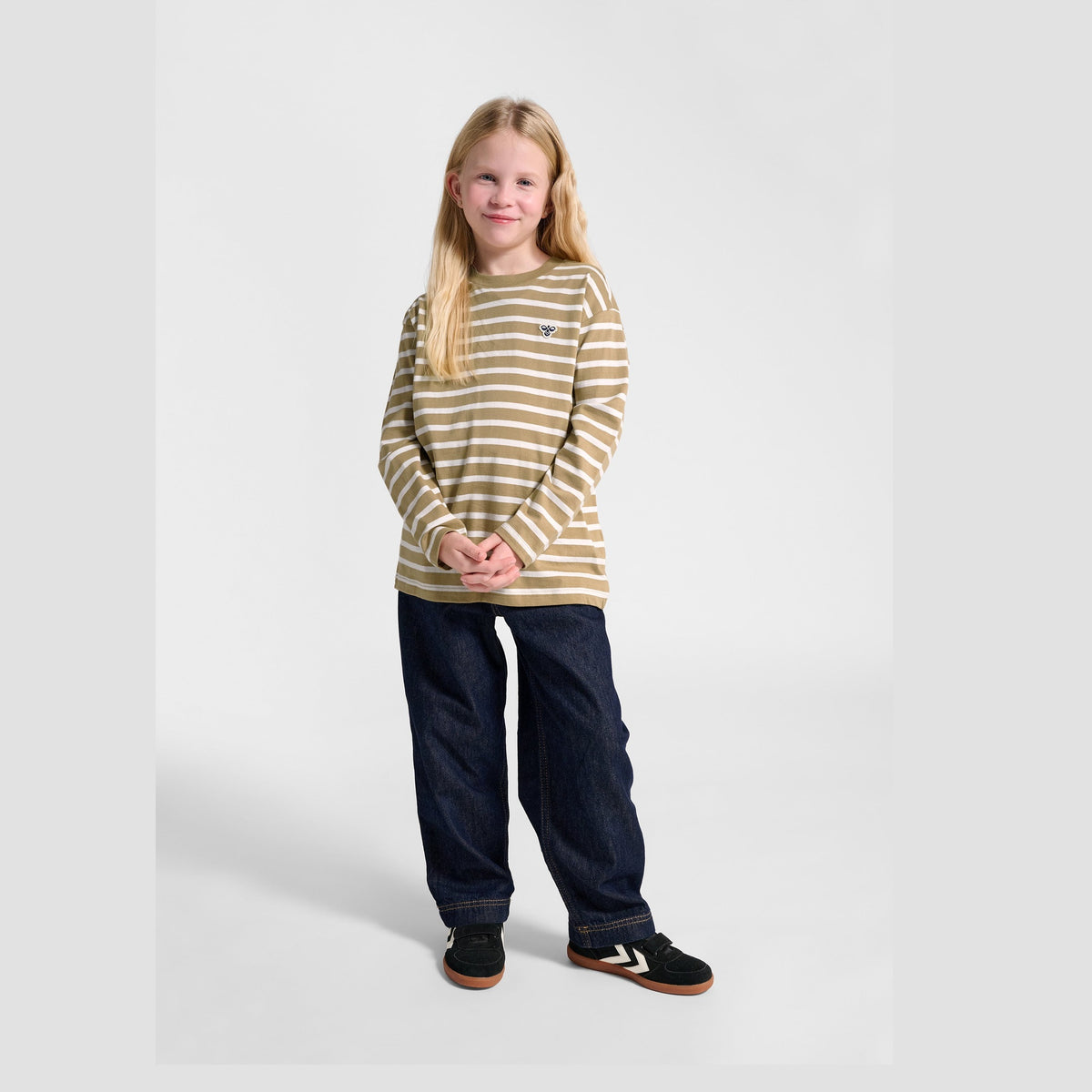 hummel Youth Loose Stripe Long Sleeve T-Shirt Bee-6
