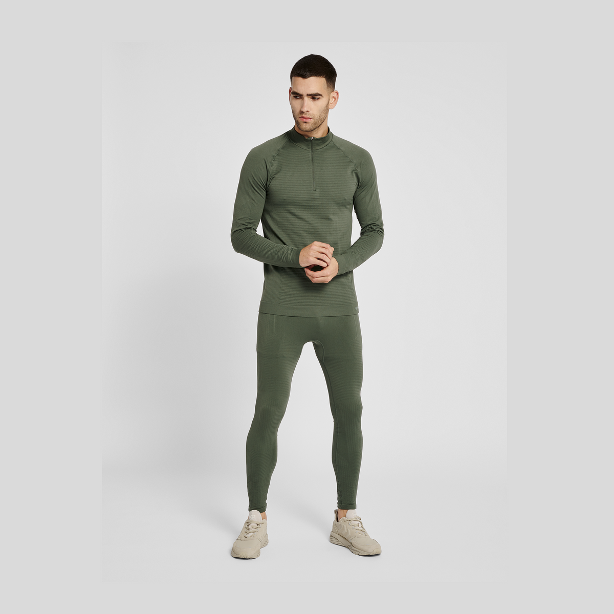hummel Men's Stroke Seamless Half Zip-4