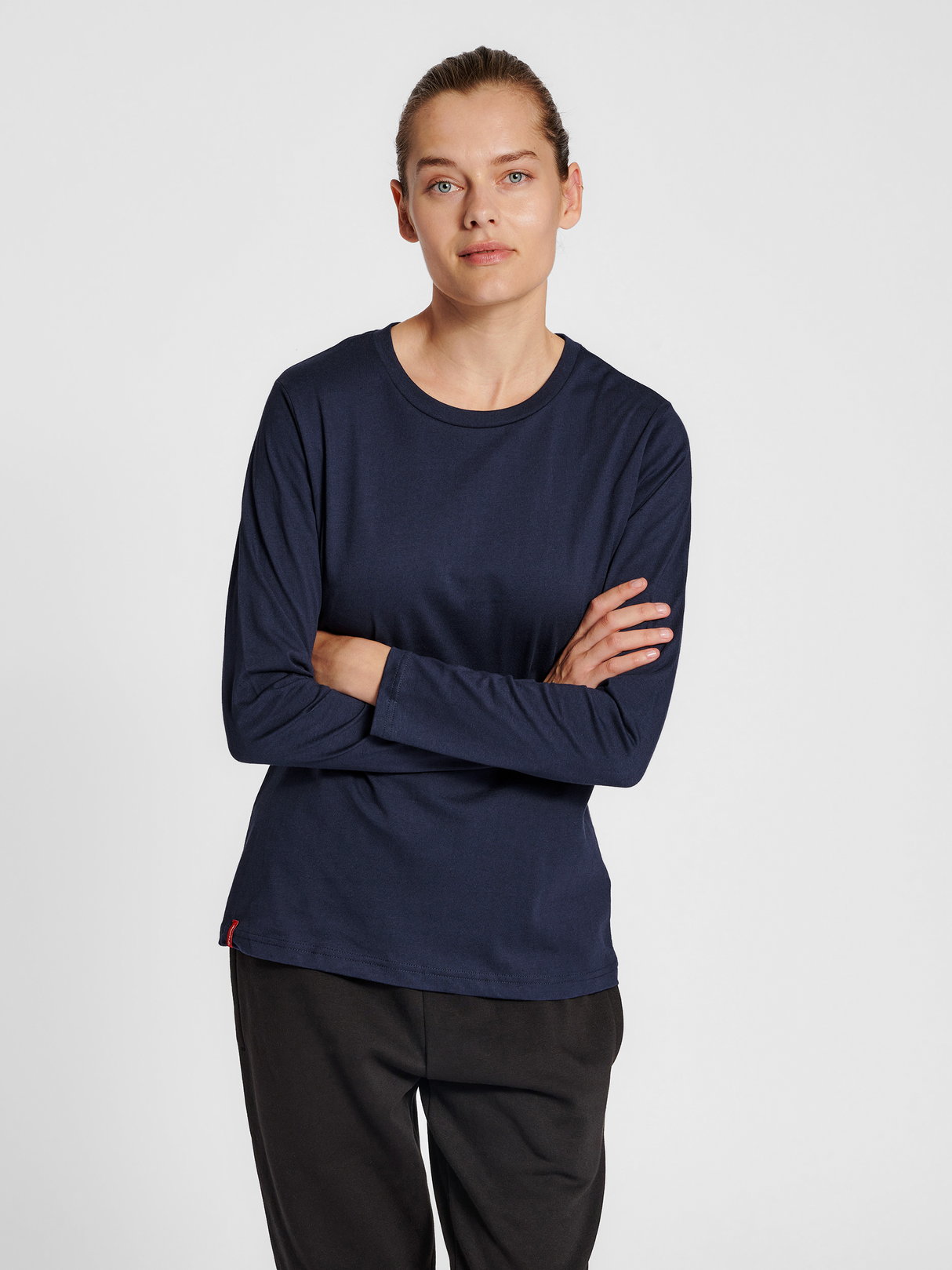 hummel Women's Red Basic Long Sleeve T-Shirt-5