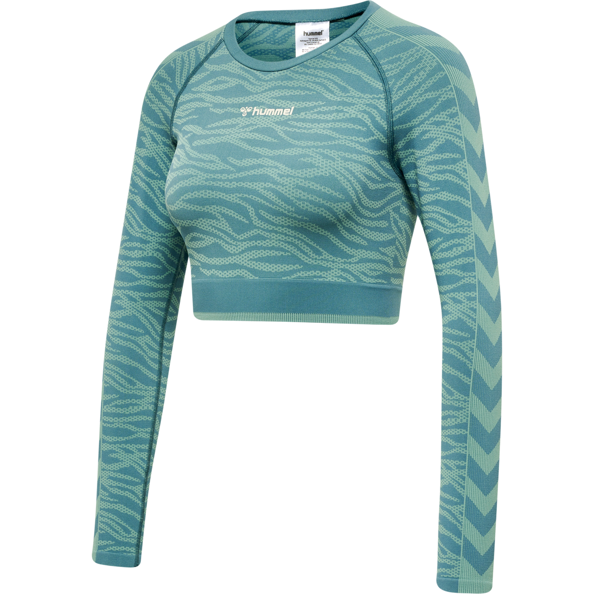 hummel Women's Mindful Training Saga Seamless Crop T-Shirt Long Sleeve-1