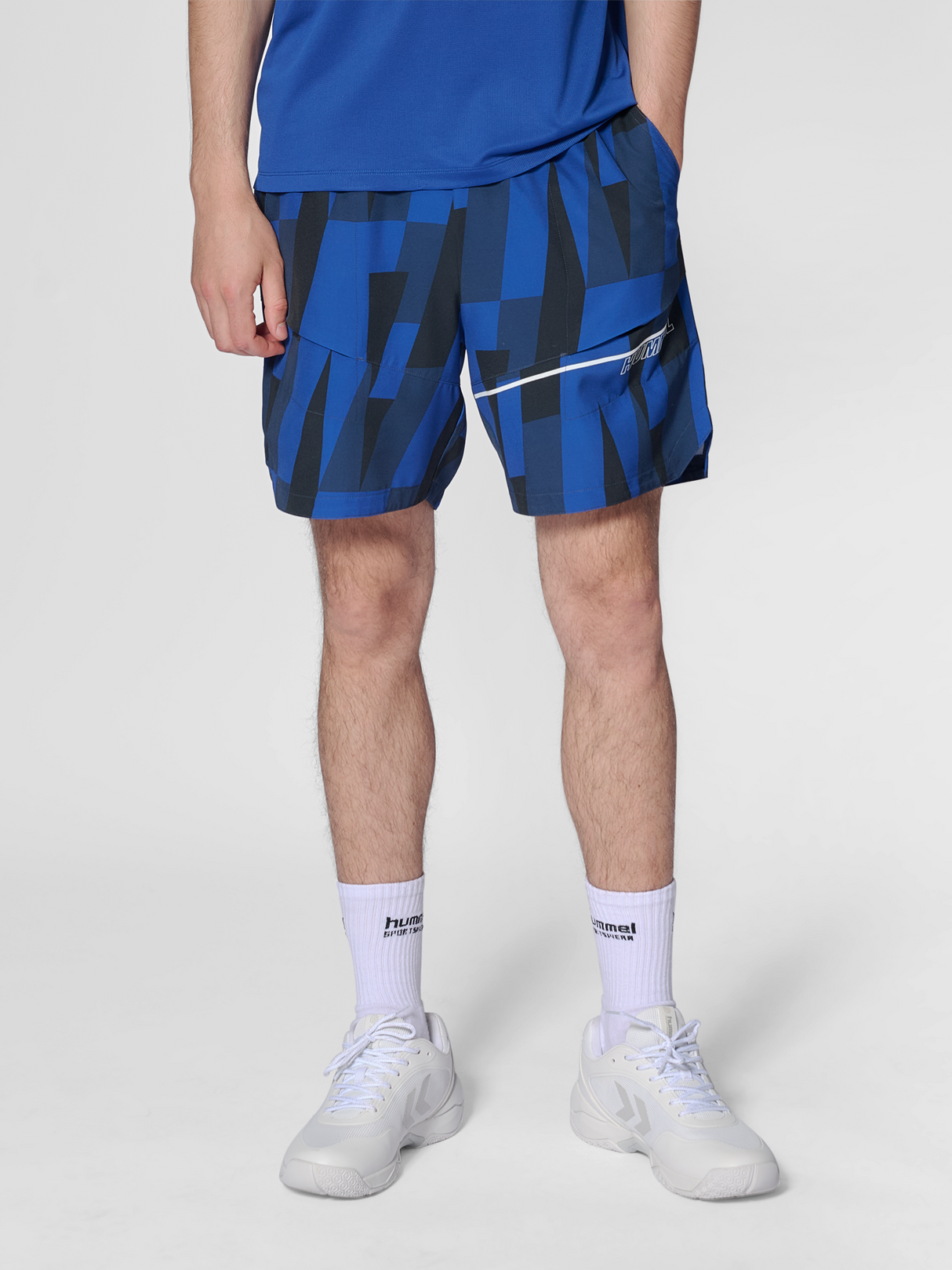 hummel Men's Court AOP Pocket Shorts-5
