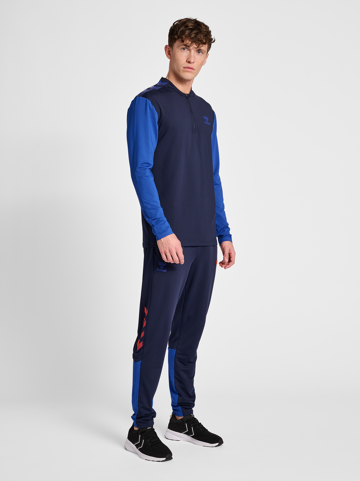 hummel Men's Pro Grid Half Zip Training Long Sleeve-4