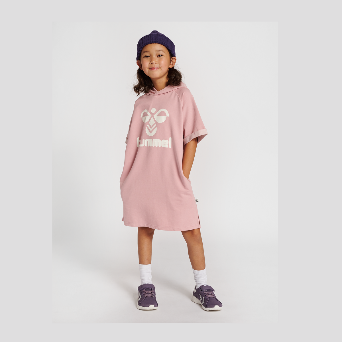 hummel Youth Naja Hoodie Dress Short Sleeve-5