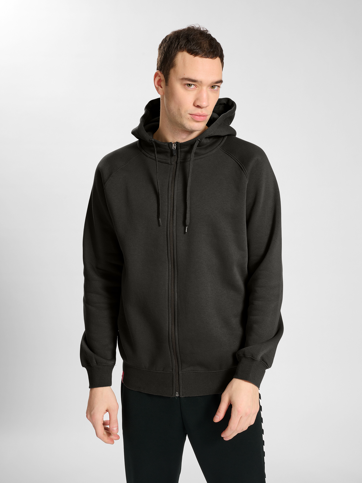 hummel Men's Red Heavy Zip Hoodie-5