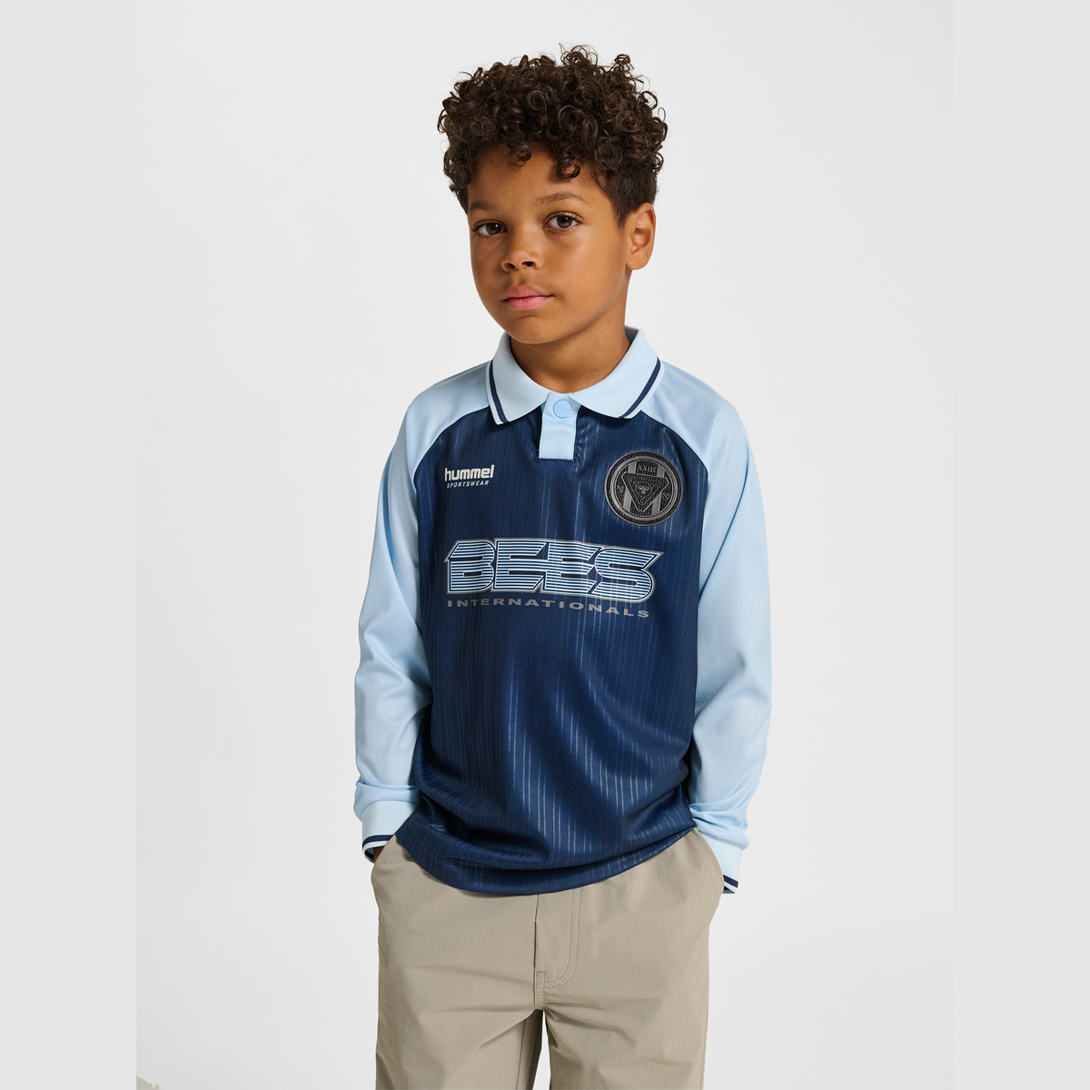 hummel Youth Loose Stripe Soccer Jersey Long Sleeve-5