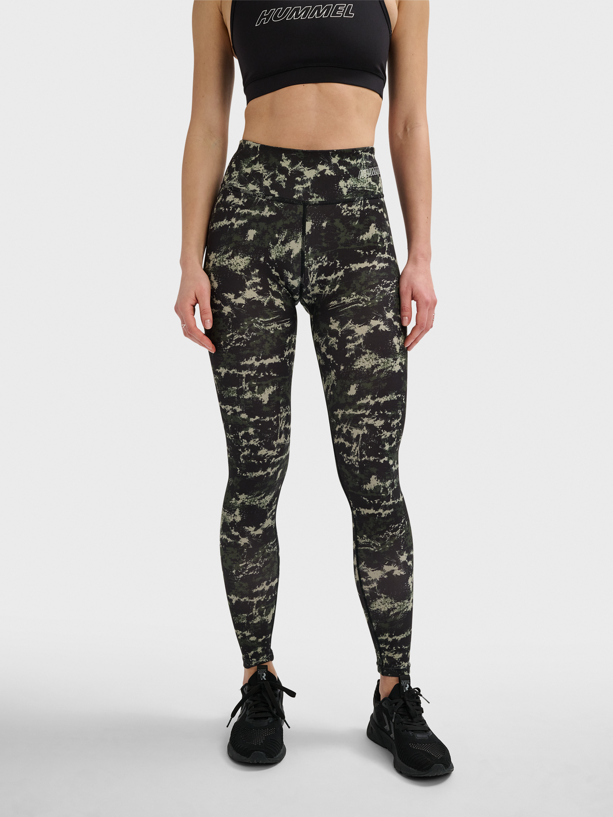 hummel Women's Training Essentials Twist AOP Mid Waist Tights-5