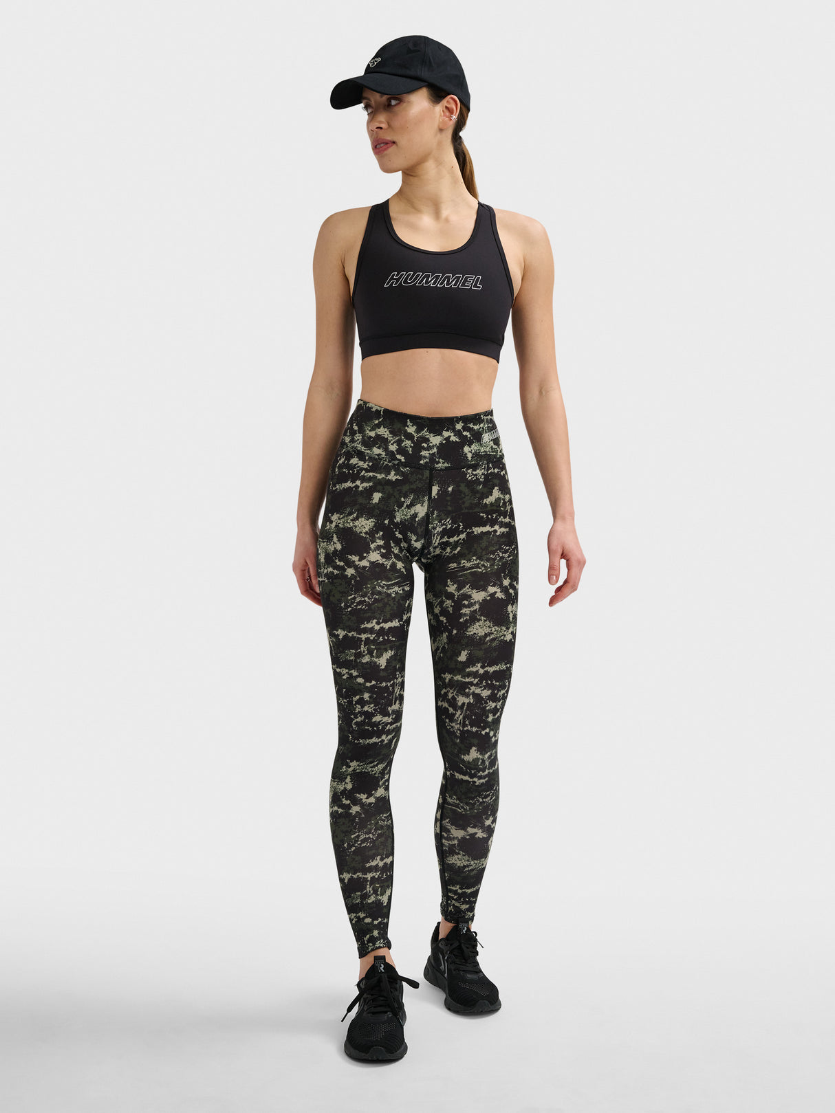 hummel Women's Training Essentials Twist AOP Mid Waist Tights-6