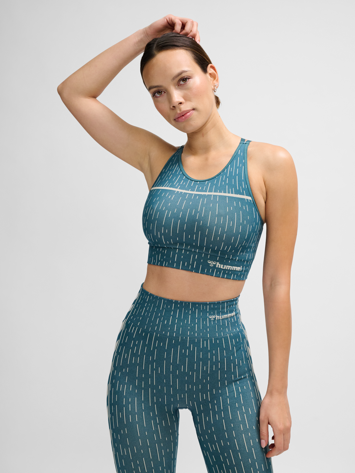hummel Women's Mindful Training Drops Seamless Sports Bra-5