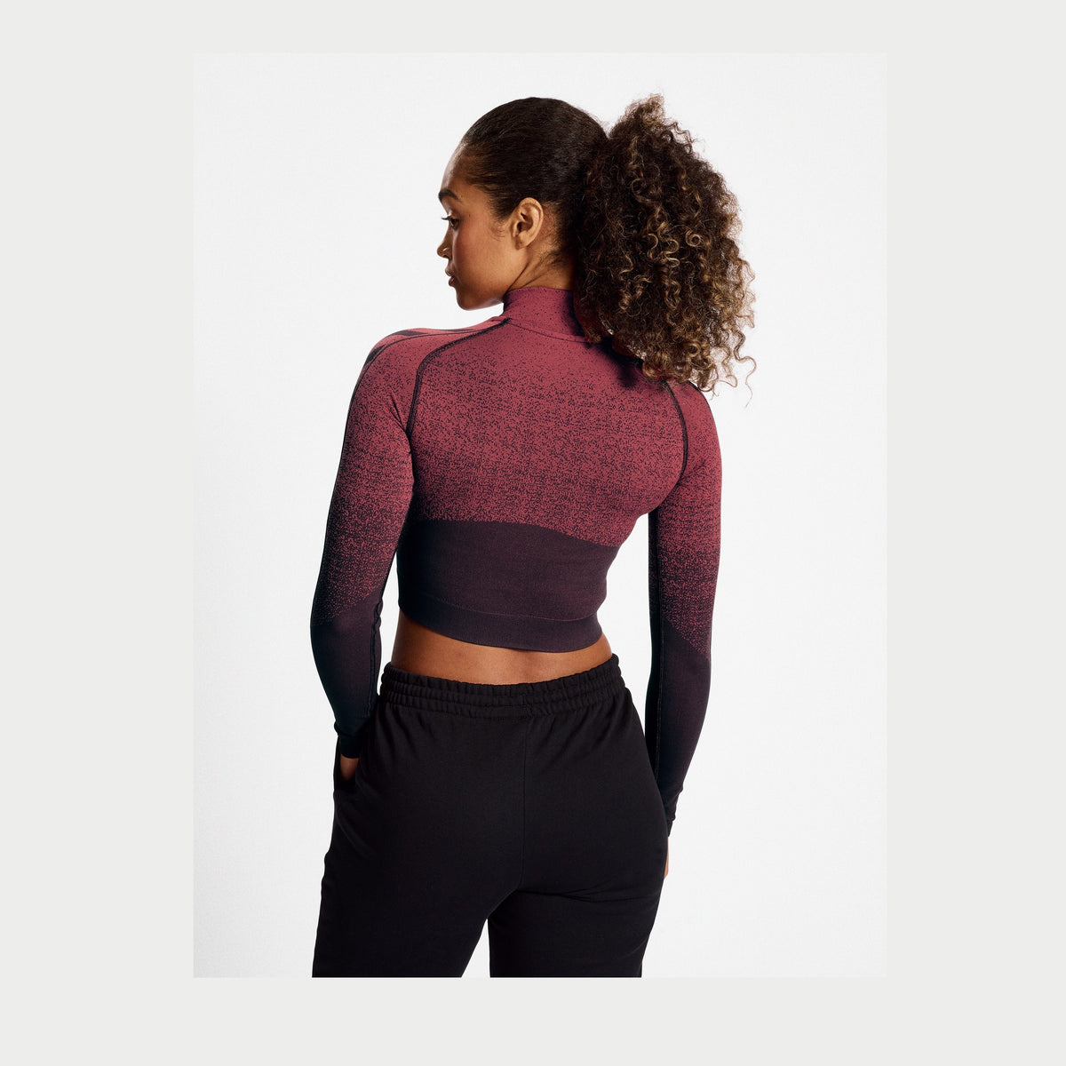 hummel Women's Mindful Training Fade Seamless Half Zip-6