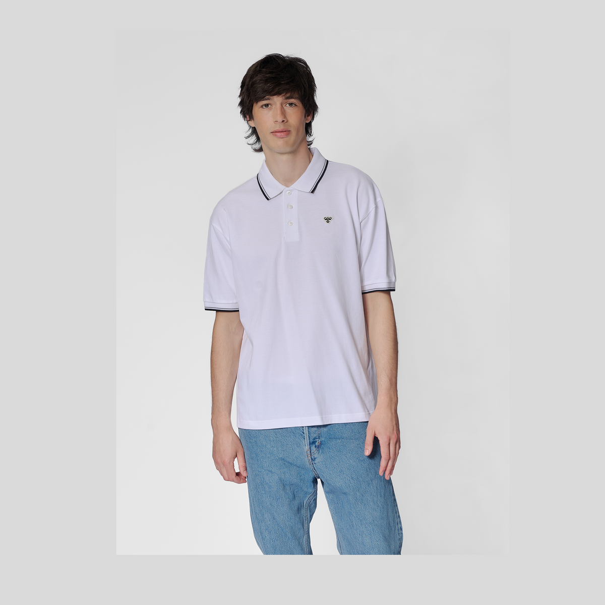 hummel Unisex Loose Polo Shirt Short Sleeve Bee-5