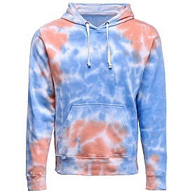 J. America Unisex Tie-Dyed Fleece Hooded Sweatshirt 10979-SS Mens Apparel Sweatshirts & Fleece