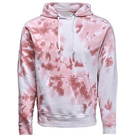 J. America Unisex Tie-Dyed Fleece Hooded Sweatshirt 10979-SS Mens Apparel Sweatshirts & Fleece