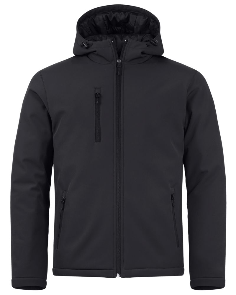 Clique Men's Equinox Insulated Softshell Full Zip Hooded Jacket