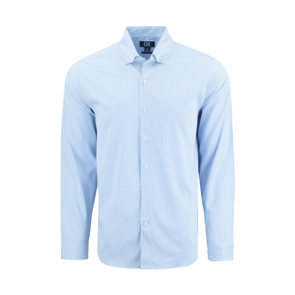 Cutter & Buck Men's Skyline Recycled Gingham Long Sleeve Button Down Dress Shirt