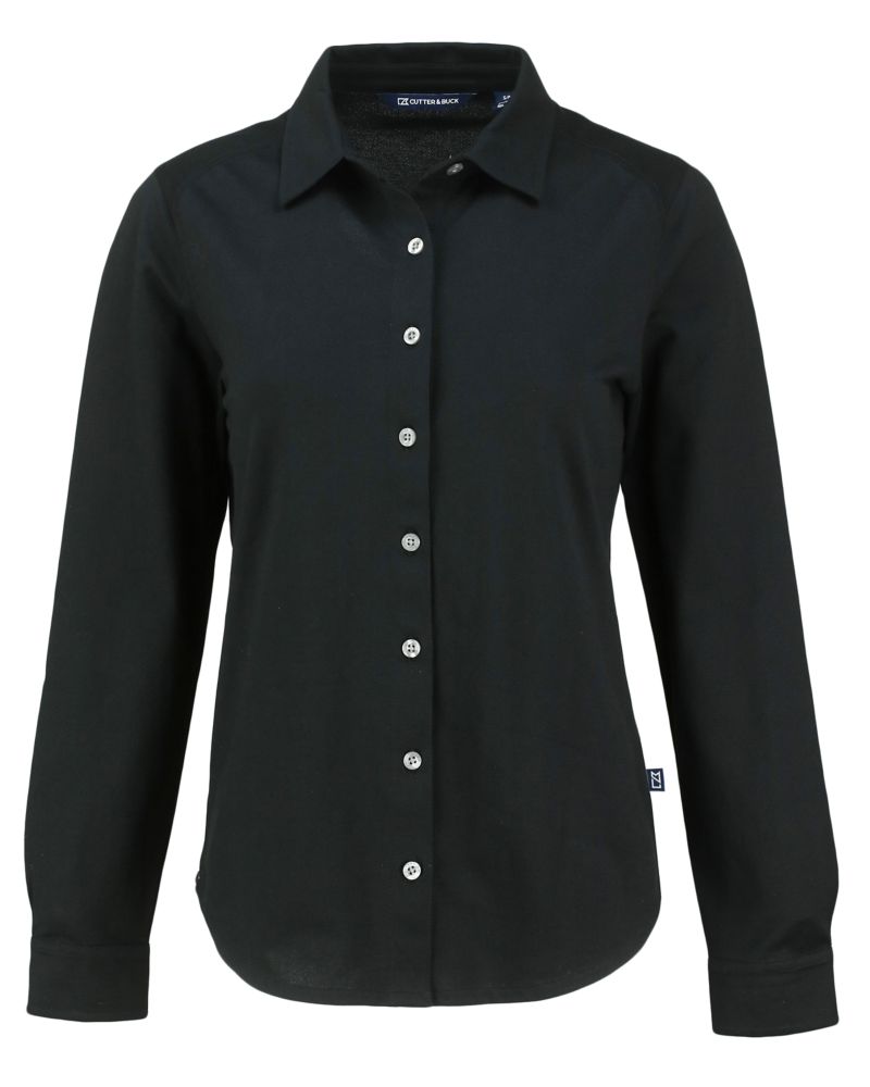 Cutter & Buck Women's Advantage Pique Long Sleeve Button-Down Shirt