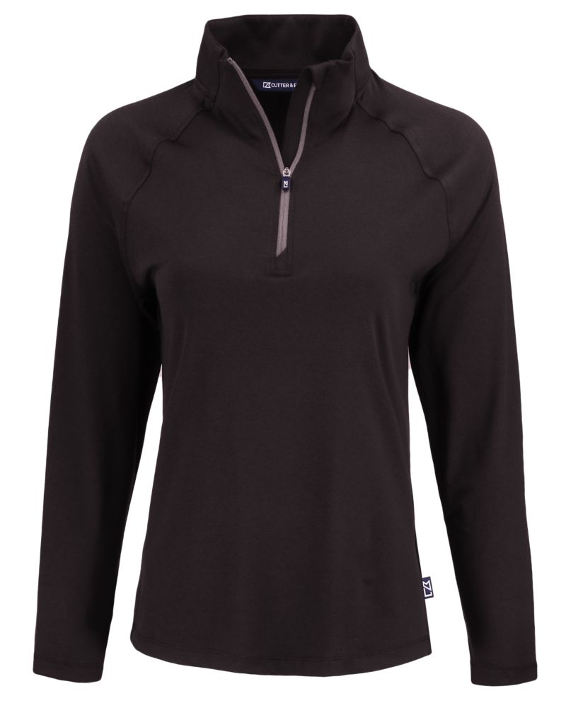 Cutter & Buck Women's Coastline Recycled Double Peached Quarter Zip Pullover