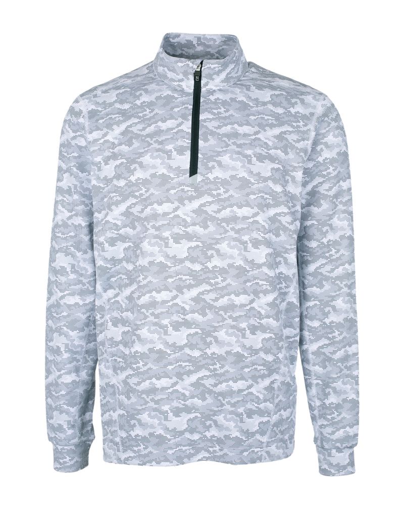 Cutter & Buck Men's Traverse Camo Quarter Zip Pullover