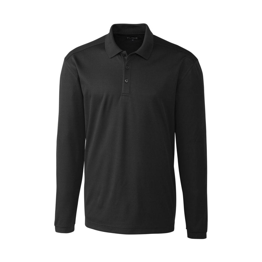 Clique Men's Spin Solution-dyed Performance Pique Long Sleeve Polo