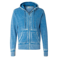 J. America Adult Vintage Zen Full-Zip Fleece Hooded Sweatshirt JA8916-AB Mens Apparel Sweatshirts & Fleece