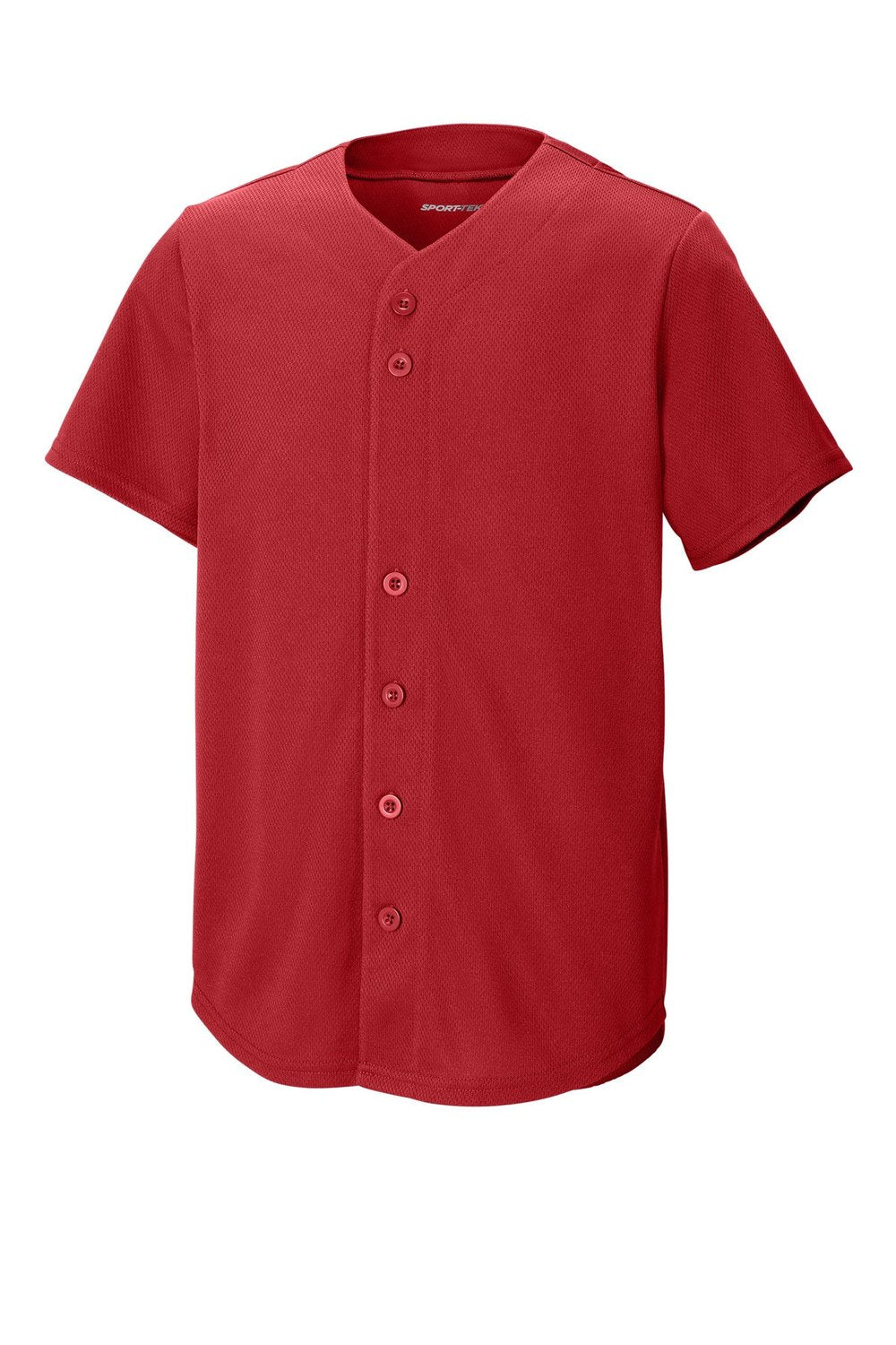 Sport-Tek Youth PosiCharge Tough Mesh Full-Button Jersey YST220 Youth Apparel Shirts & Tops