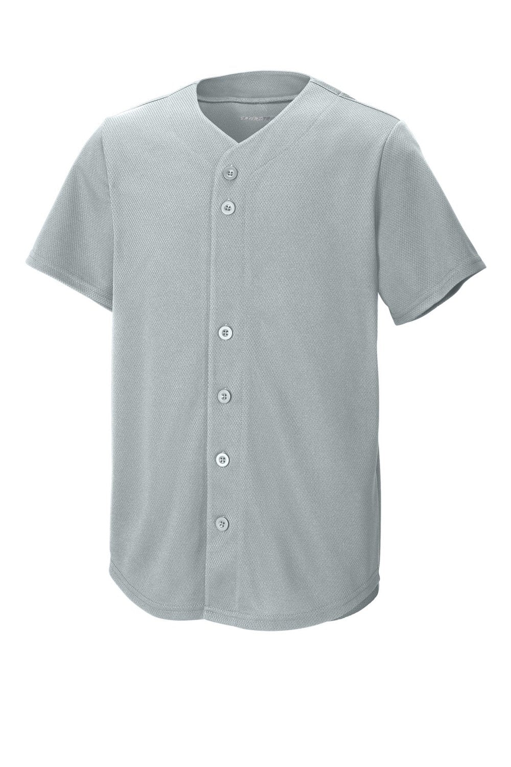 Sport-Tek Youth PosiCharge Tough Mesh Full-Button Jersey YST220 Youth Apparel Shirts & Tops