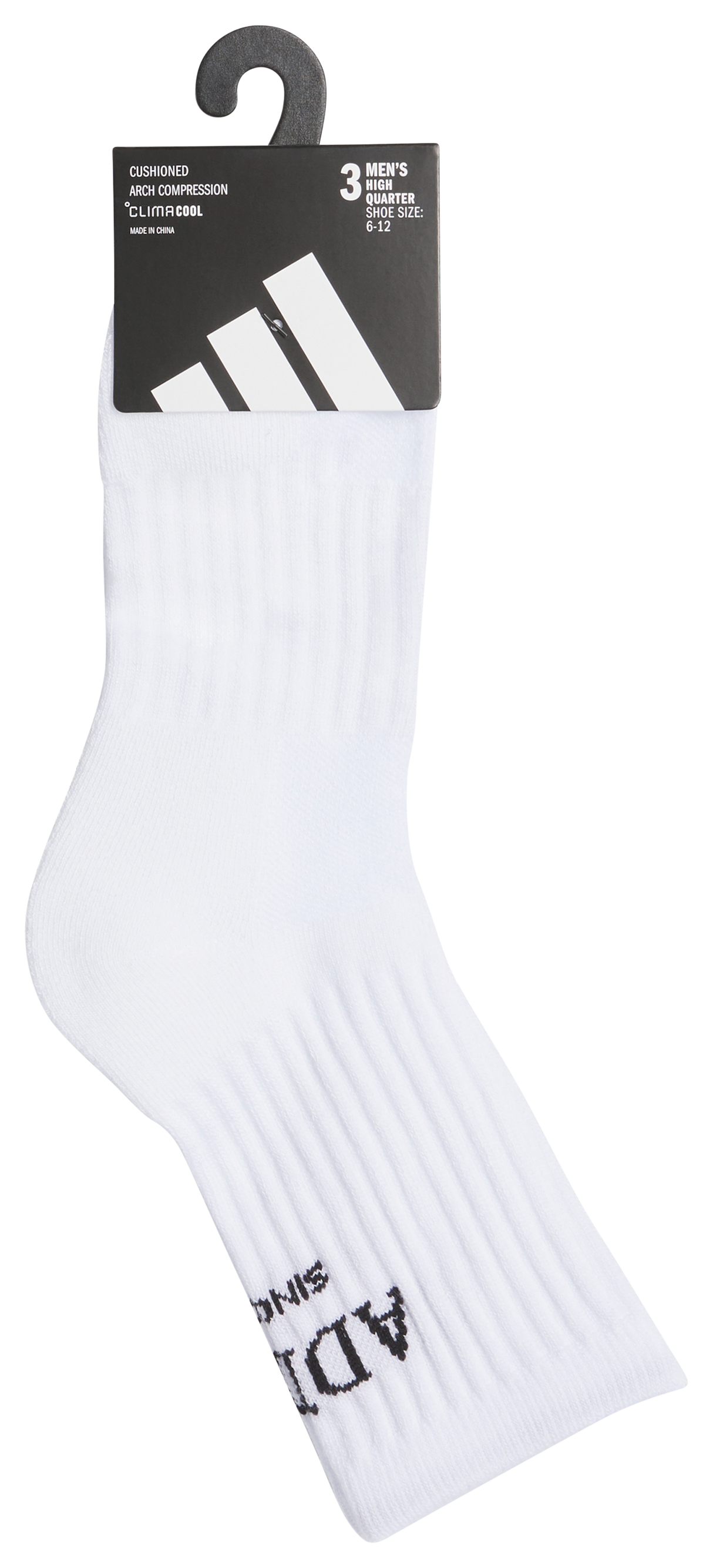adidas Men's Cushioned Sport 5.0 3-Pack High Quarter Sock-6