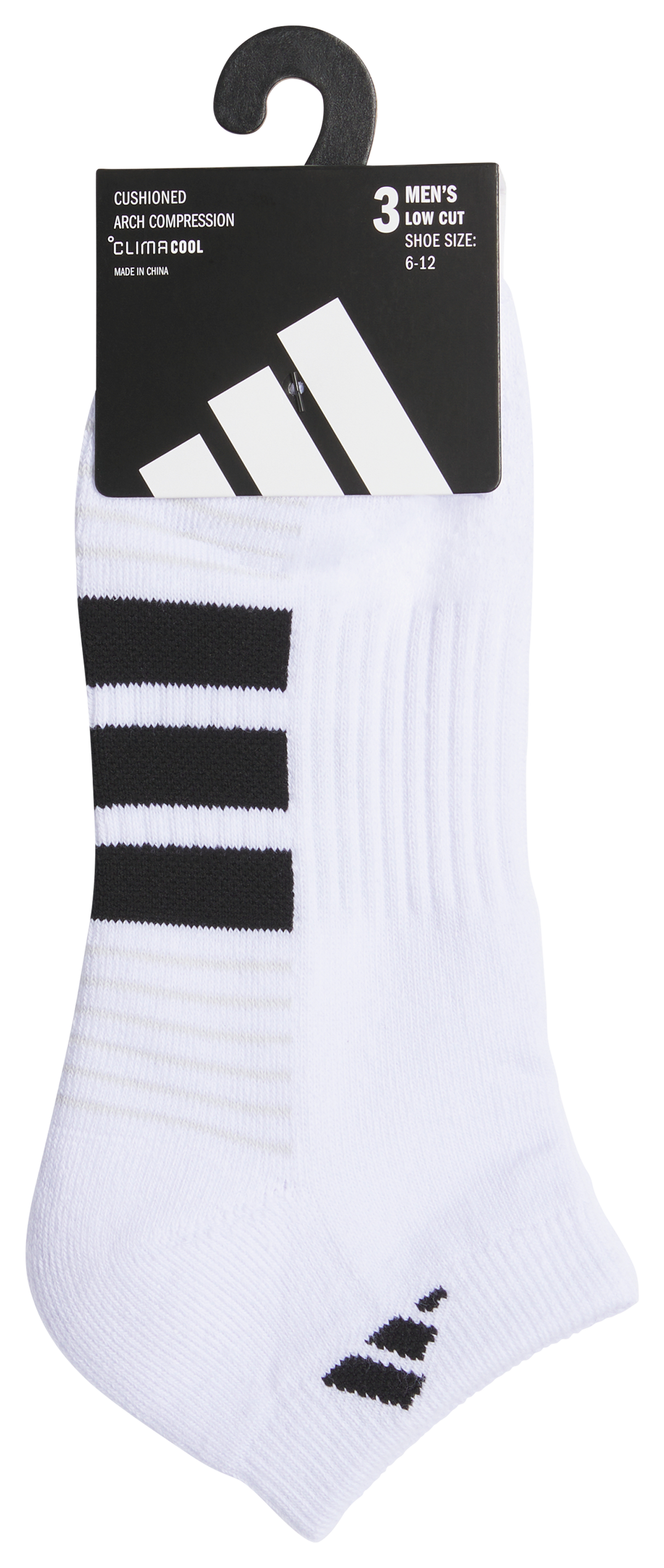 adidas Men's Cushioned 4.0 3-Pack Low Cut Sock-6