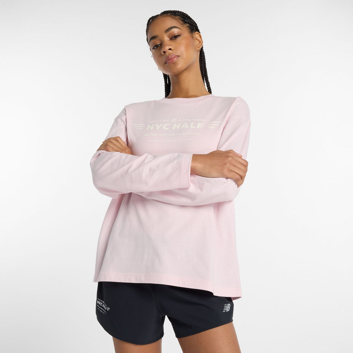 New Balance Women's United Airlines NYC Half Graphic Long Sleeve-2