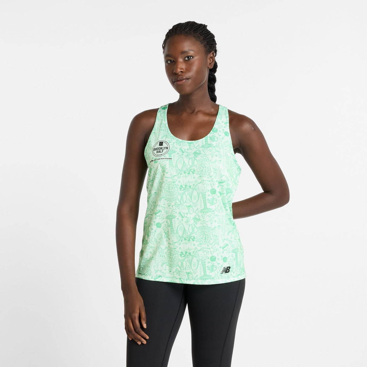New Balance Women's RBC Brooklyn Half Printed Run Singlet-3