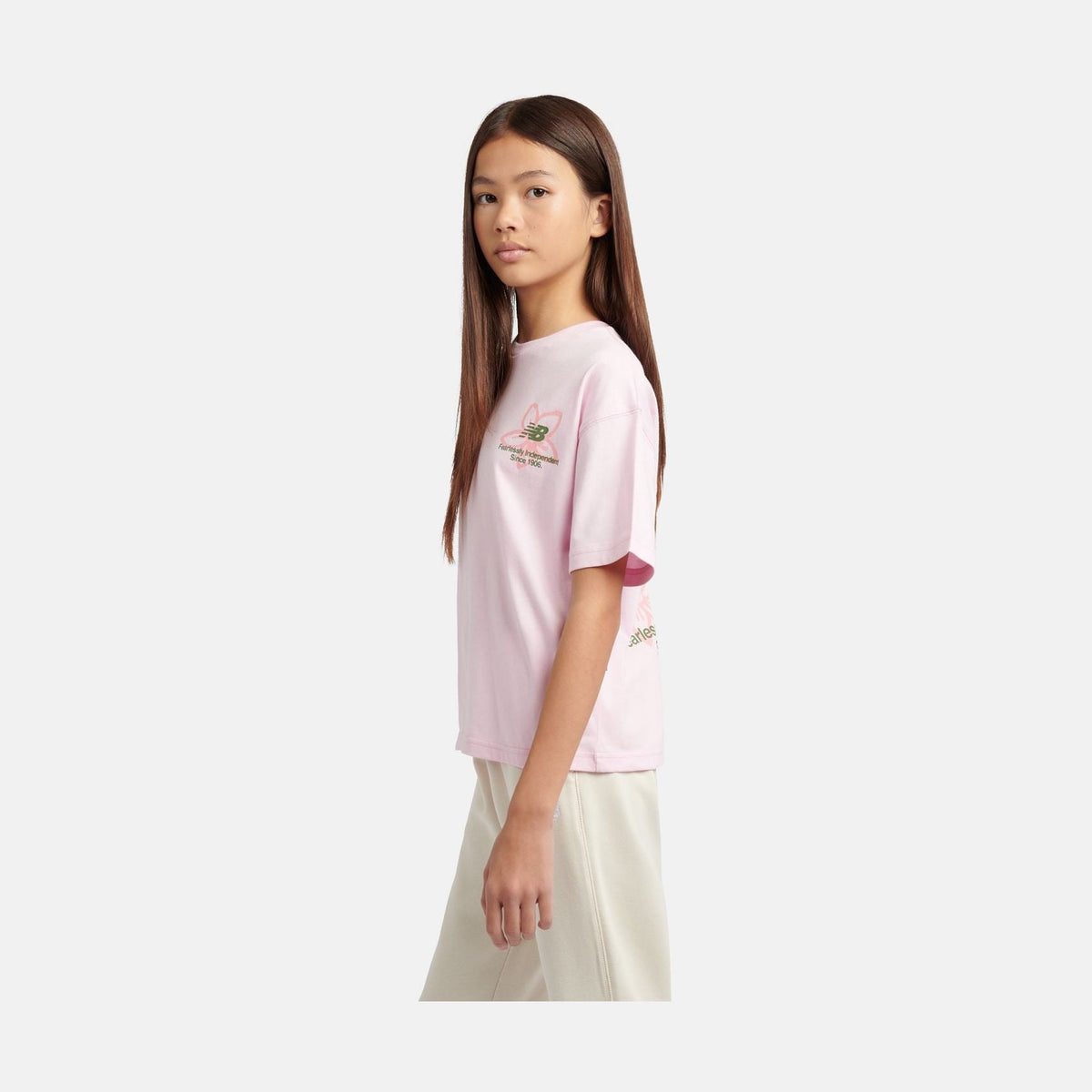New Balance Girls' Boston Floral Graphic T-Shirt-3