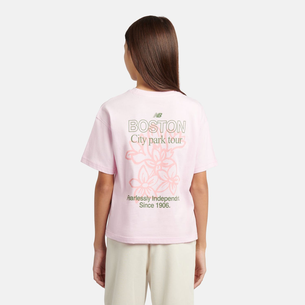 New Balance Girls' Boston Floral Graphic T-Shirt-4