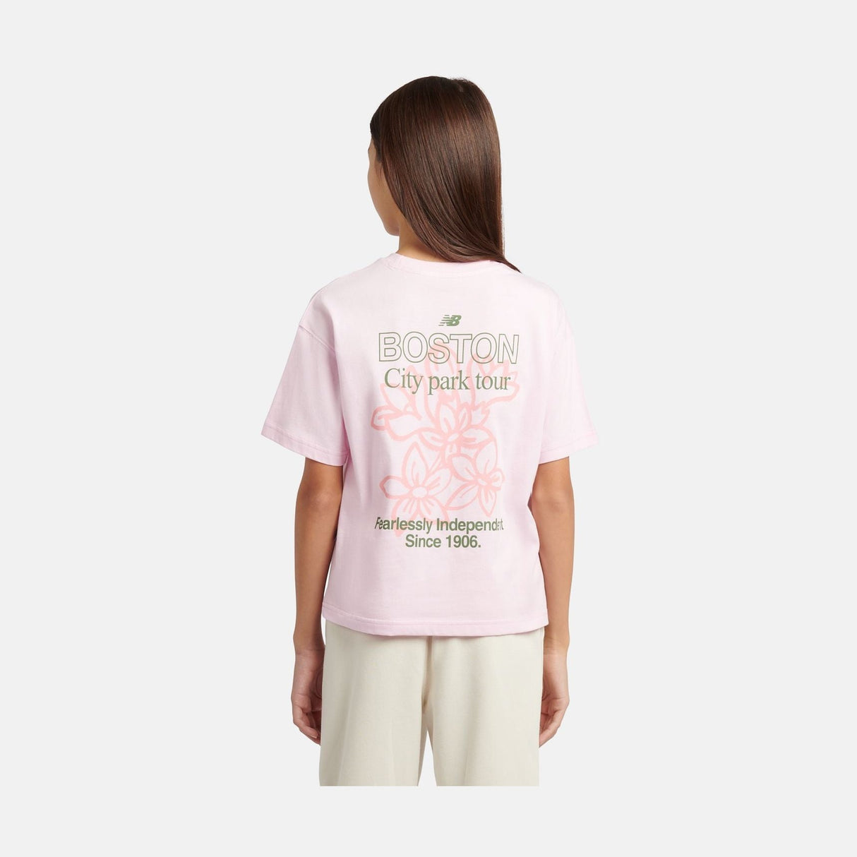 New Balance Girls' Boston Floral Graphic T-Shirt-4