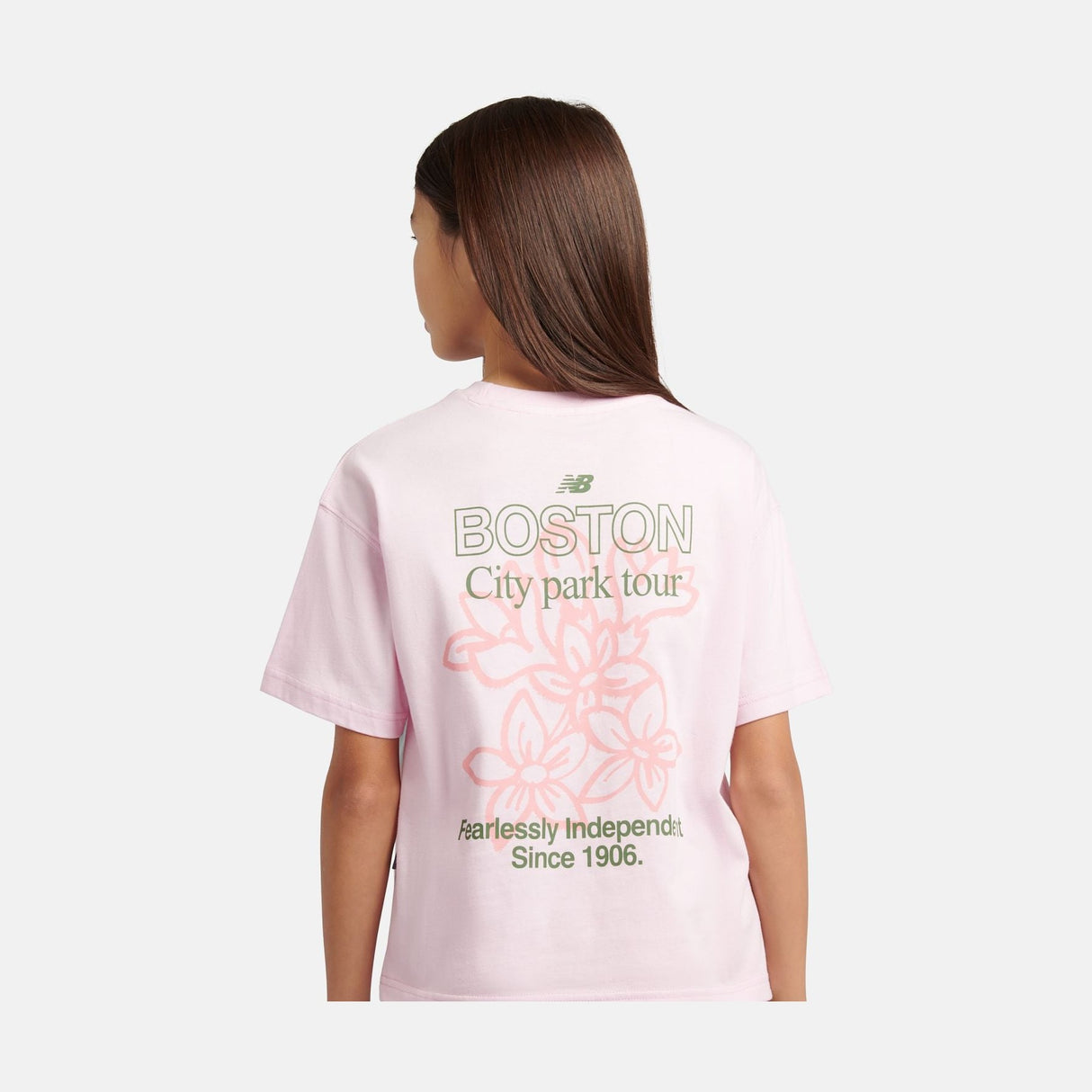 New Balance Girls' Boston Floral Graphic T-Shirt-5
