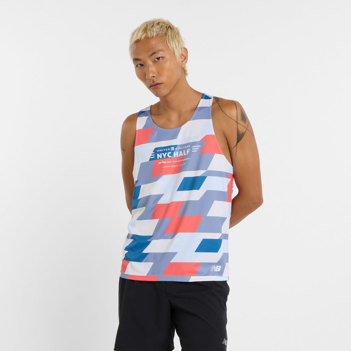 New Balance Men's United Airlines NYC Half Printed Run Singlet-3