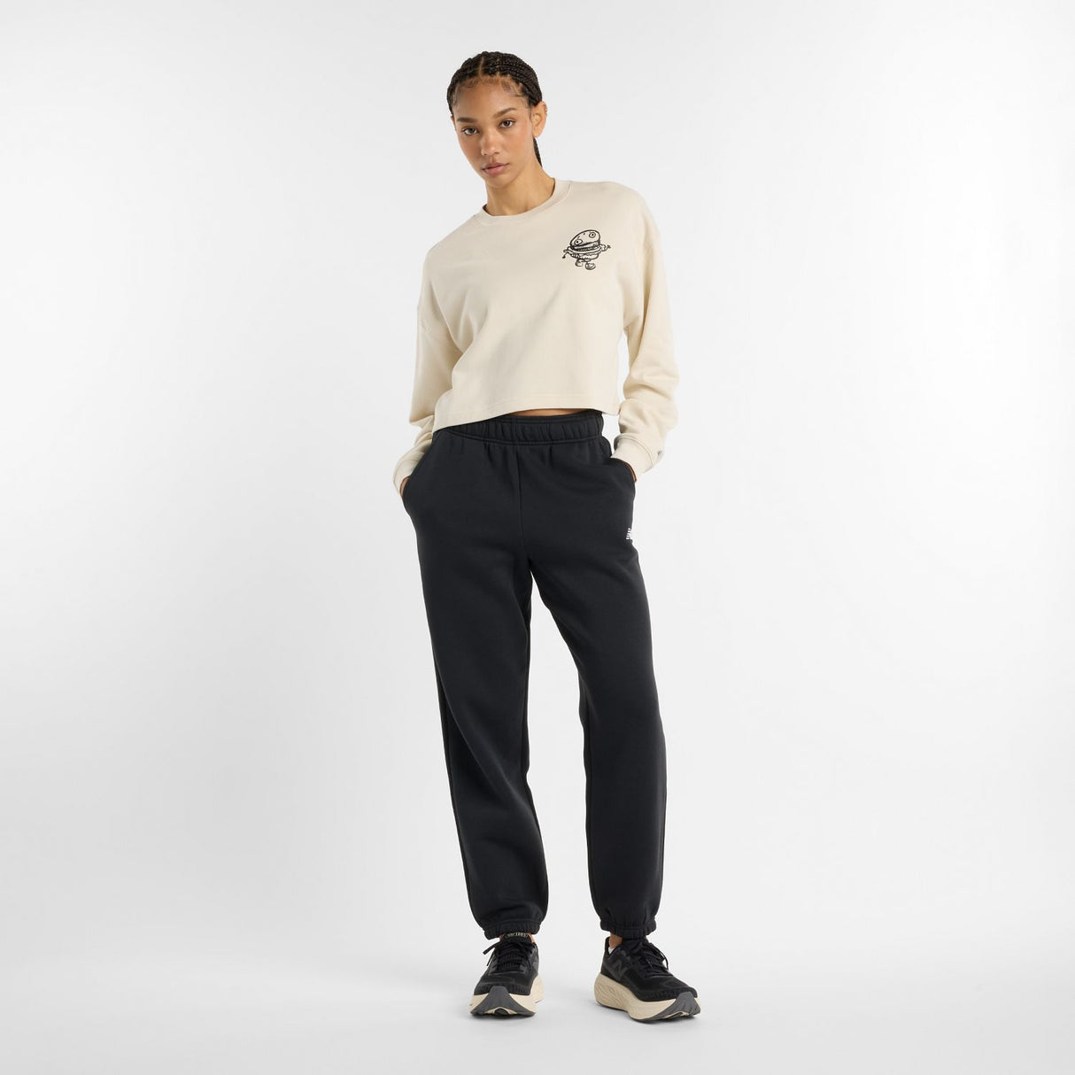 New Balance Women's RBC Brooklyn Half Graphic Crew-1