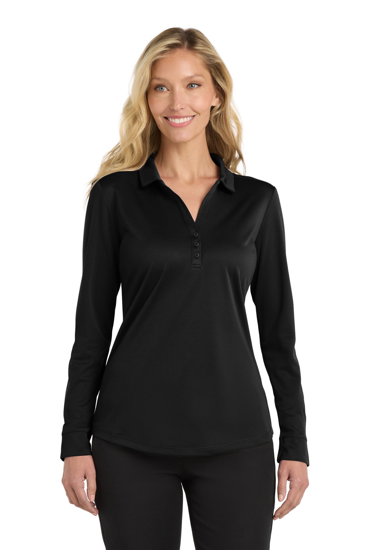 Port Authority Women's Silk Touch Performance Long Sleeve Polo