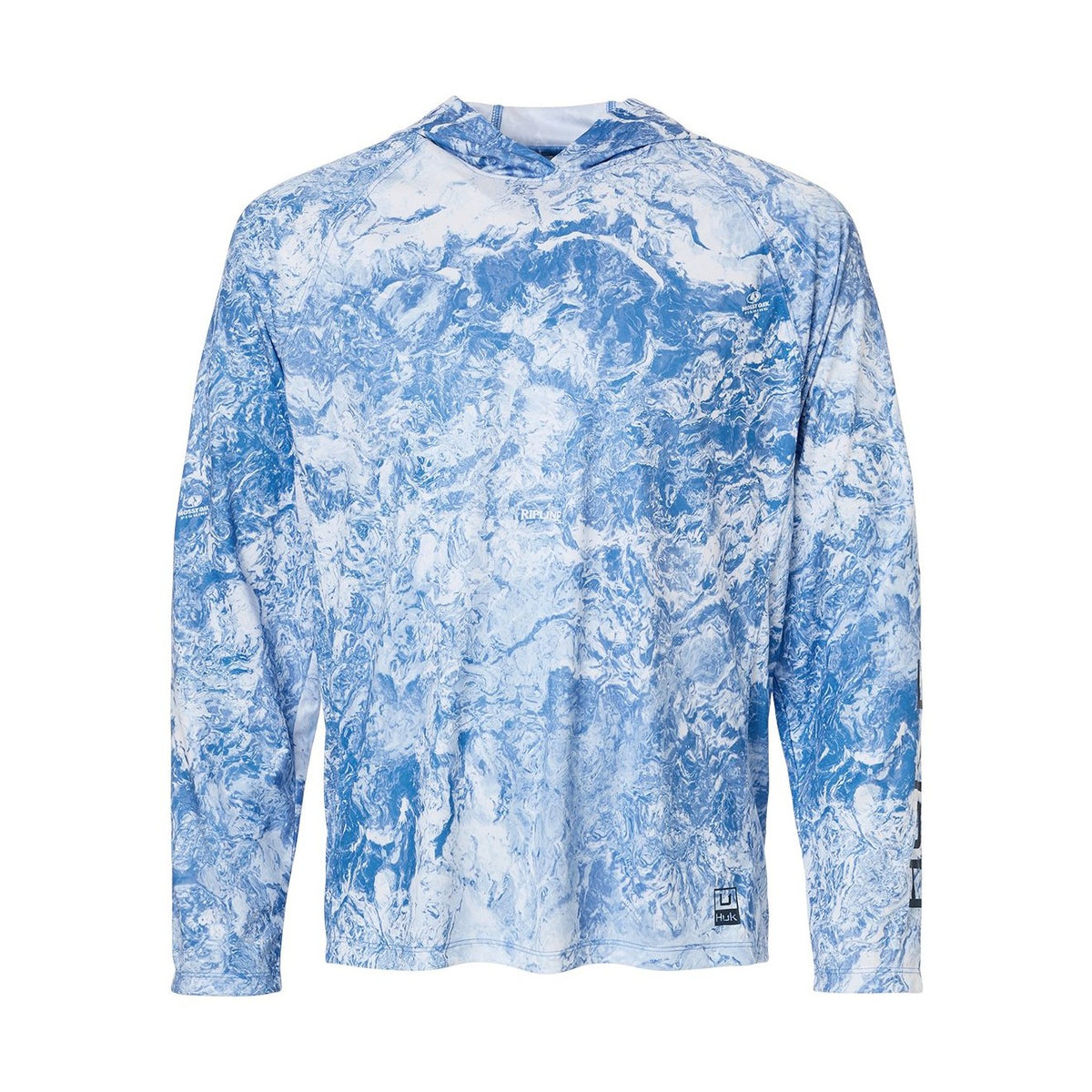 HUK Men's Pursuit Mossy Oak Printed Hooded Long Sleeve T-Shirt