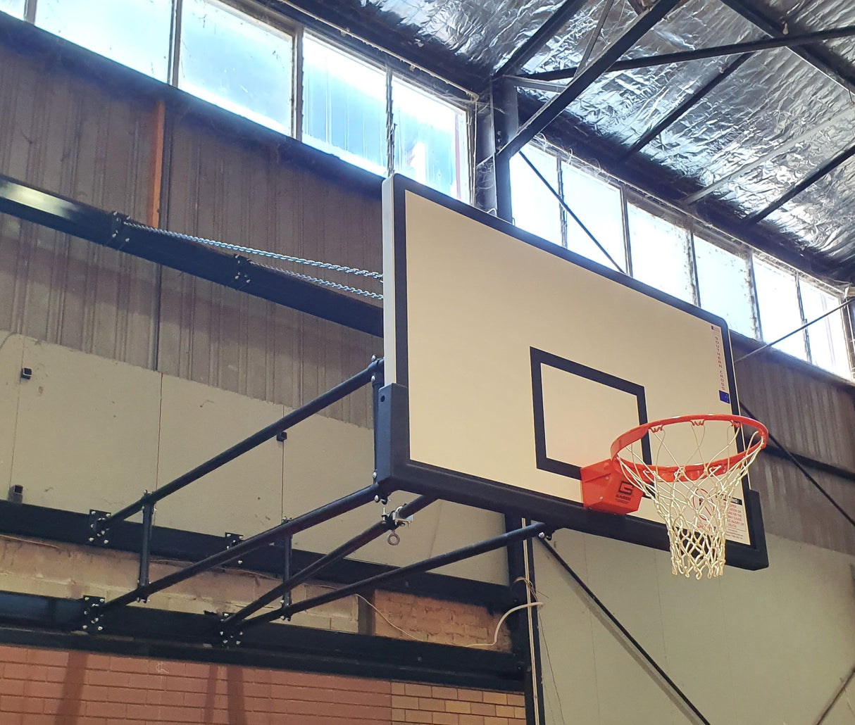 Gared Rectangular Fiberglass Backboard-2