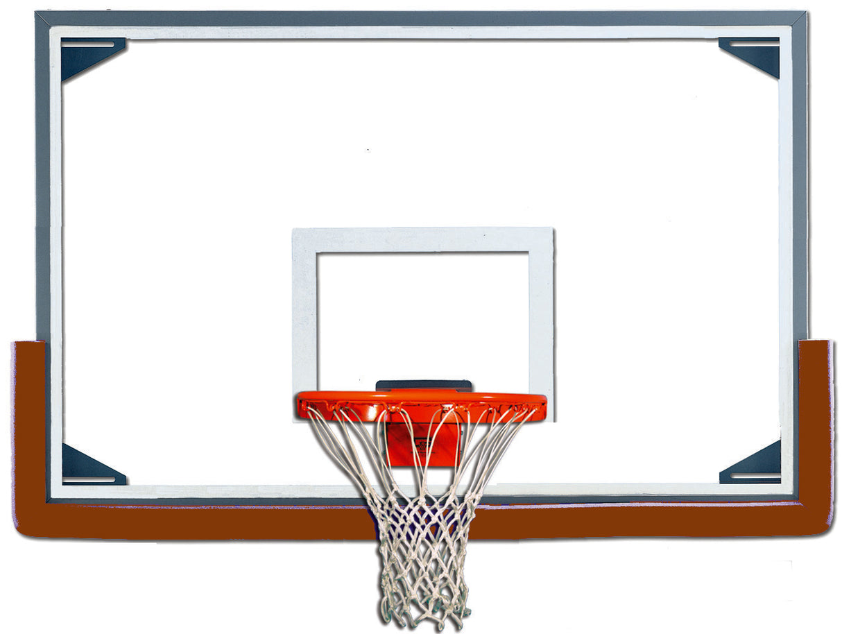 Gared 48” x 72” Tall Steel Framed Glass Backboard