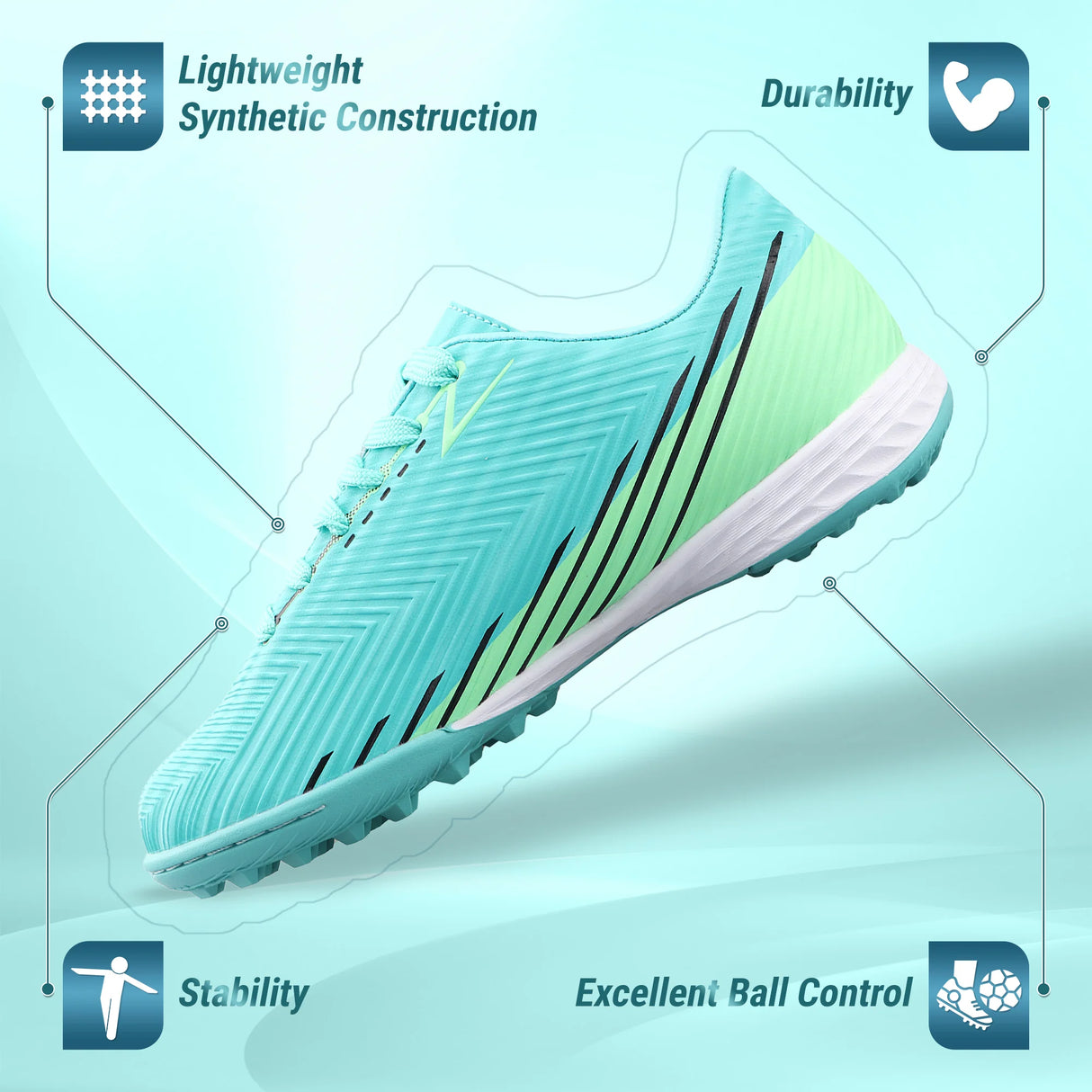Vizari Youth Tesoro Turf Soccer Cleats-2